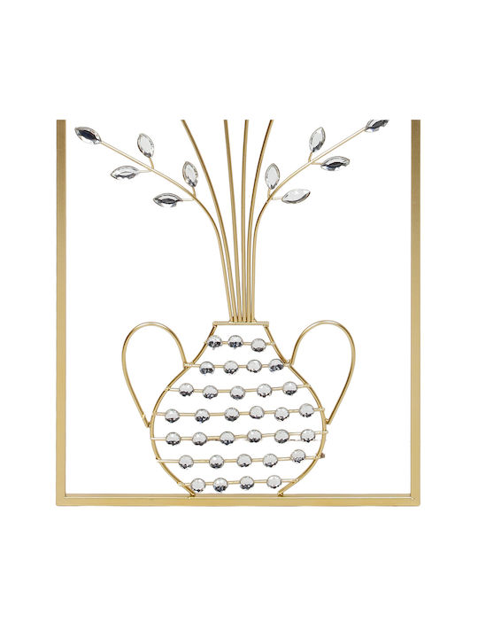Keskor Gold Wall Decor Made of Metal 90x30cm