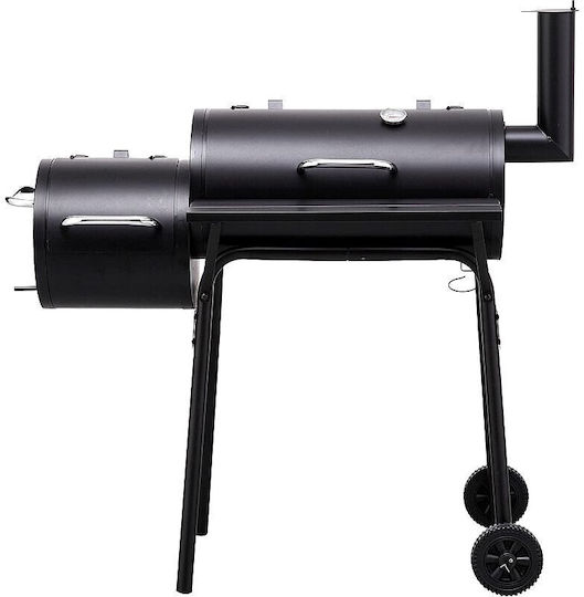 Charcoal Grill with Thermometer and Smoker