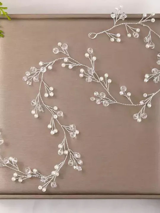 Beloved Flexible Hairvine White Pearls Beads
