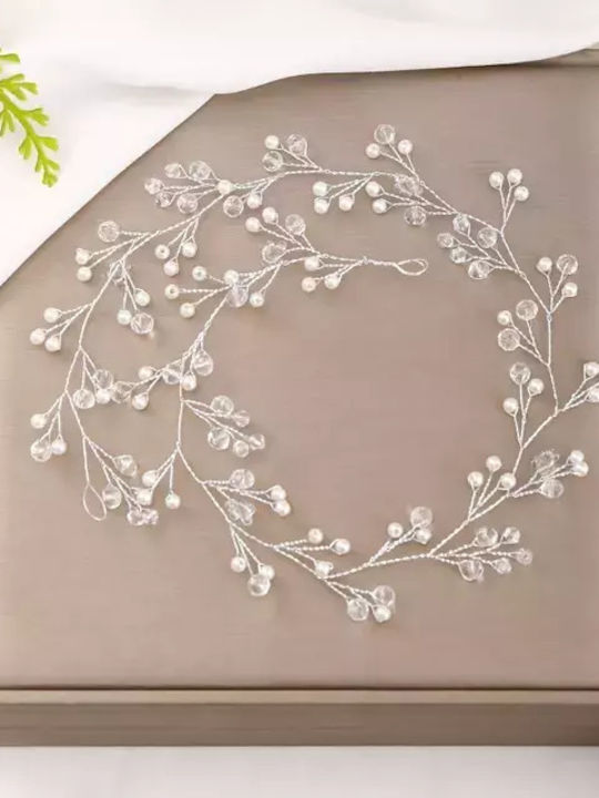 Beloved Flexible Hairvine White Pearls Beads