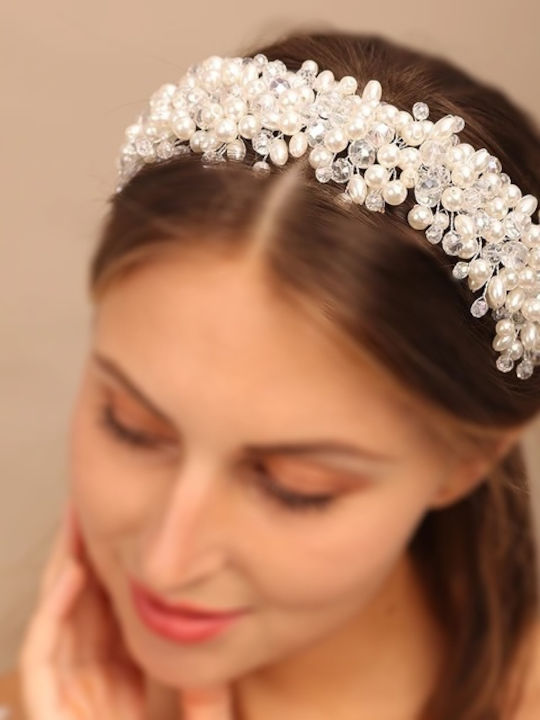 Lollita’s Beautiful Wide Headband Decorated with Pearls & Crystals