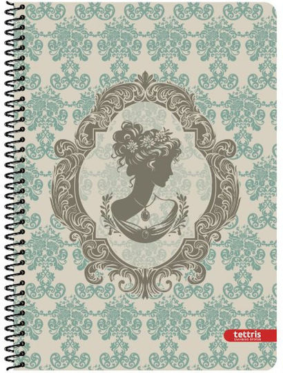 Tettris Σπιράλ Τετράδιο Ριγέ Α4 60 Φύλλων 2 Θεμάτων