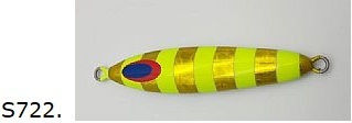 DeepLiner Artificial Bait Speed Slider, slider Fluorescent 180gr S725 Zebra Glow