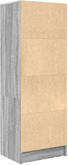 Дървен Офисен Шкаф Сив Сонома 45.5x34x127см
