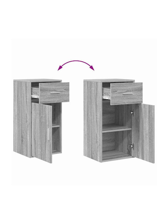 Office Storage Chipboard Cabinet Grey Sonoma L38xW34.5xH75cm