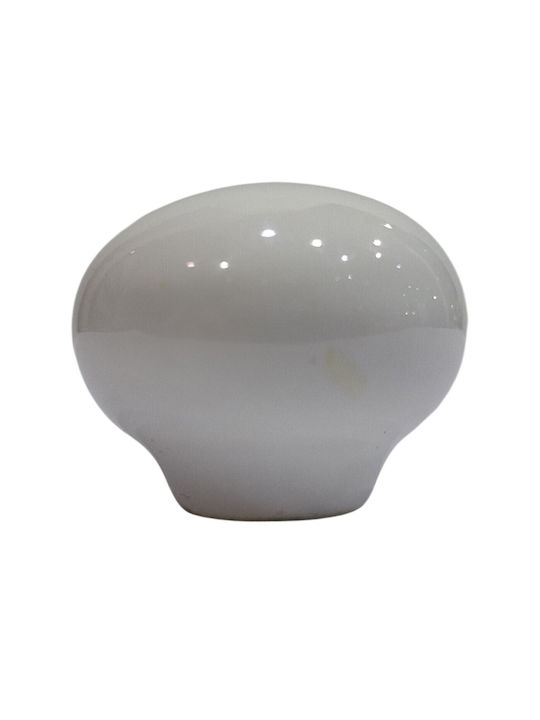 Premier Antique Knob Furniture made of Porcelain White 31mm (Center Distance 31mm) 11999-000-ARG1 1pcs