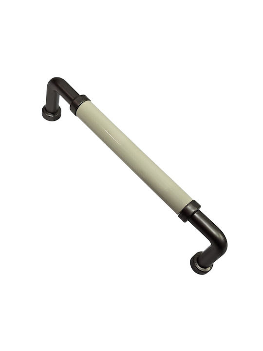 Premier Handle Furniture made of Porcelain & Zamak & Metallic Black 174mm (Center Distance 160mm) 11993-160-BRZ1 1pcs