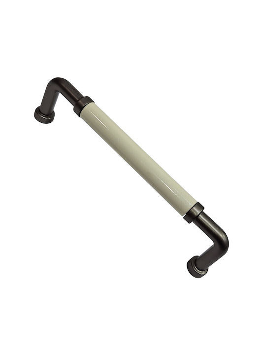 Premier Handle Furniture made of Porcelain & Zamak & Metallic Black 174mm (Center Distance 160mm) 11993-160-BRZ1 1pcs