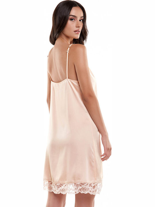 Summer Women's Nightdress Peach Pink