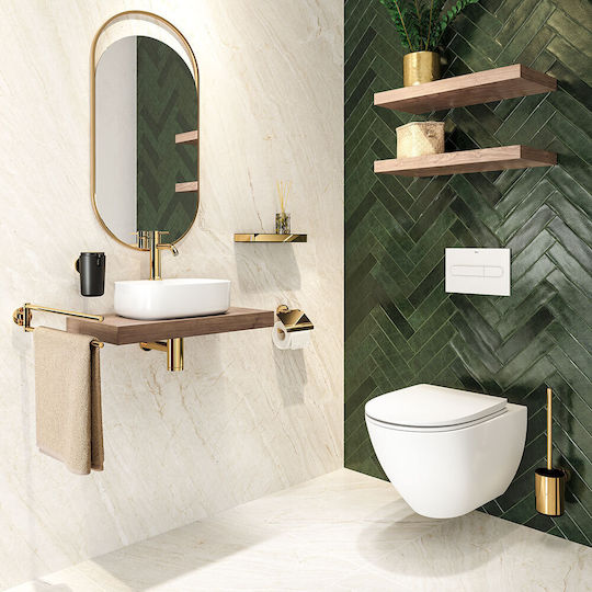 TIGER Double Wall-Mounted Bathroom Rail ​45.9x5.2cm Gold