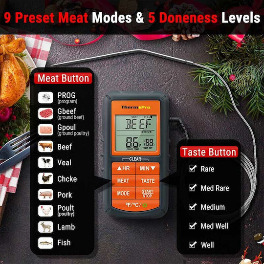 Thermo Pro Electronical Cooking Thermometer with Probe -9°C / +250°C