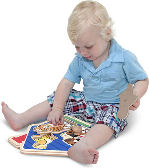 Holz Kinder Steckpuzzle Pets House 3pcs Melissa & Doug