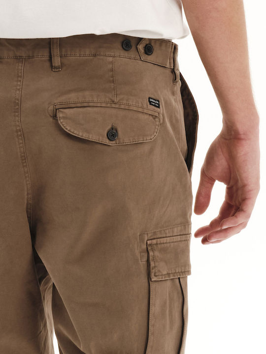 Trousers Cargo Elastic in Regular Fit Beige