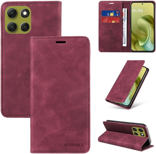 Betopnice Book Burgundy (Motorola Moto G86 5G)