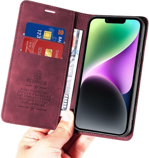 Betopnice Book Burgundy (Motorola Moto G86 5G)