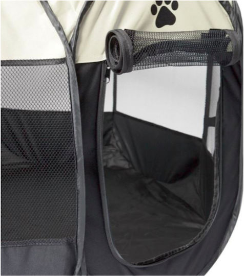 Stoff Hundetor Park 114x114x58cm Braun
