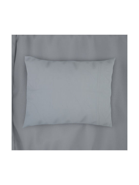Dimcol Μαξιλαροθήκη με Φάσα Light Blue-grey 50x70εκ.