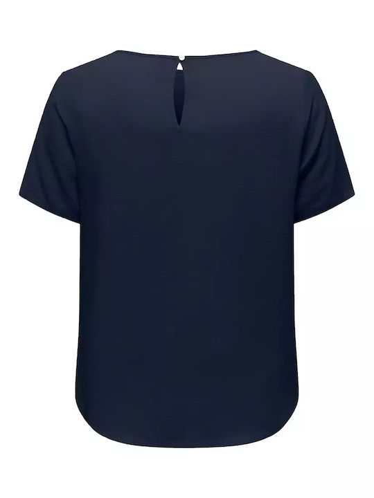 Women's Blouse Short Sleeve Indigo