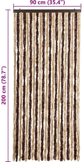 vidaXL Türvorhang Beige-Light Brown 90x200cm 315121