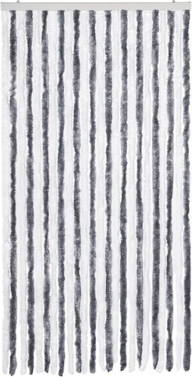 vidaXL Fabric Door Curtain Grey-White 100x220cm 241225
