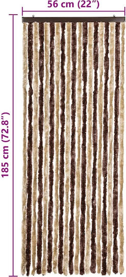 vidaXL 56x185 cm from Chenille Fabric Door Curtain Beige 56x185cm 284272