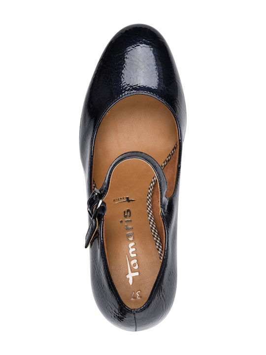 Pumps mit Riemchen Blau