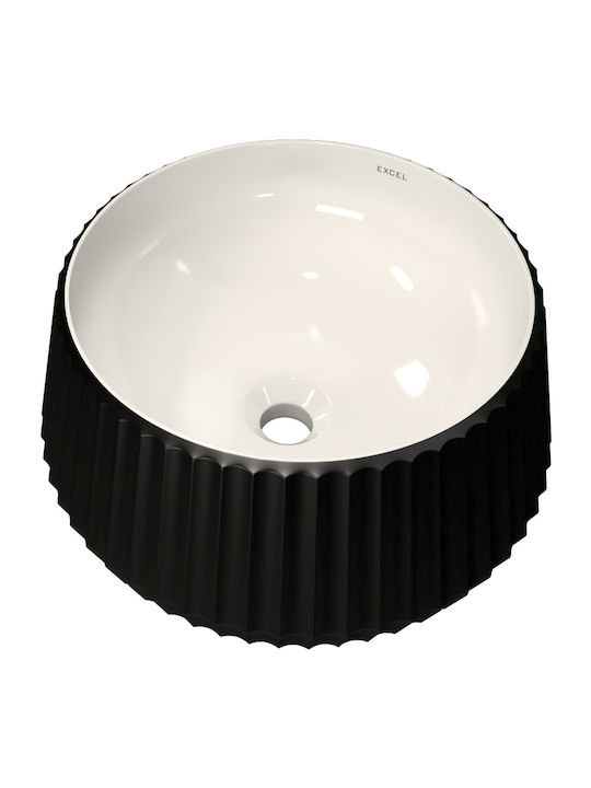 Soncera Roma Aufgesetztes Waschbecken Porzellan 42x42x13cm Gray