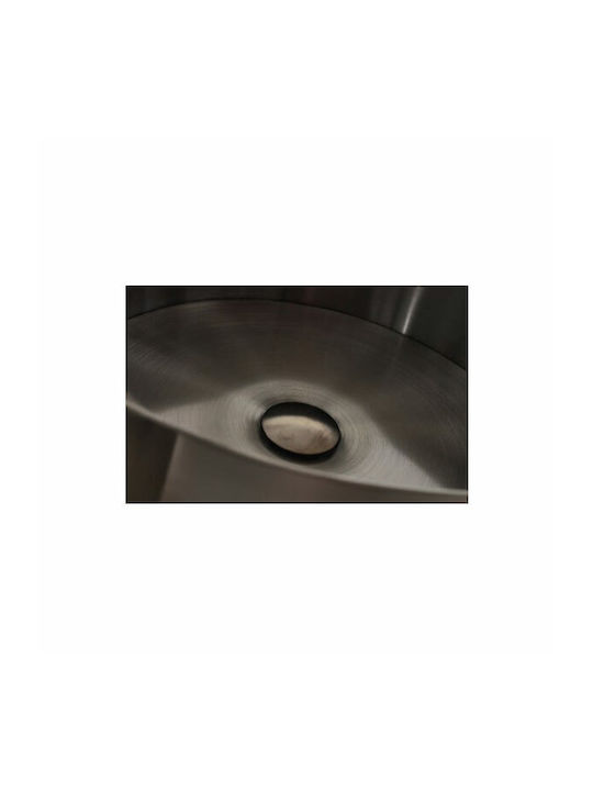 Voss Milo PVD Επικαθήμενος Νιπτήρας Inox 33x33x12cm Black Brushed