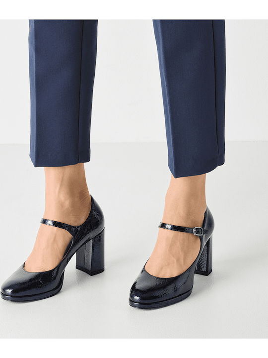 Pumps mit Riemchen Blau