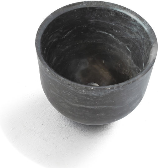 Fossil Bucket Marble Επικαθήμενος Νιπτήρας Μαρμάρινος 42x42x35cm Γκρι Fossil Bucket Marble Επικαθήμενος Νιπτήρας Μαρμάρινος 42x42x35cm Γκρι