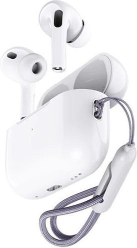 Moxom LX-TW803 In-ear Bluetooth Handsfree Ακουστικά με Θήκη Φόρτισης Λευκά