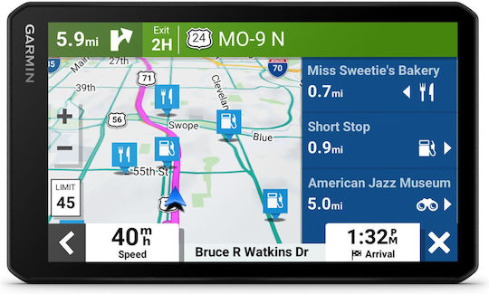 Garmin 7" Display GPS Device Drive 76 with Wi-Fi / Bluetooth and Card Slot