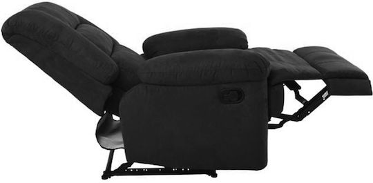 Julia Relax Armchair with Footstool Black 93x90x100cm