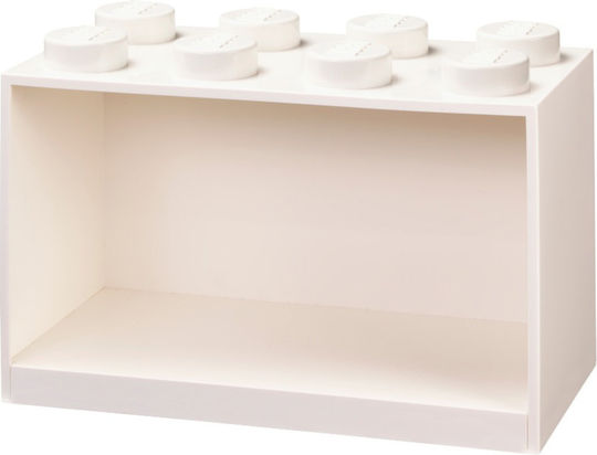 Kids' Box Shelf Mural 8 Studs White 32x16x21εκ.