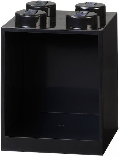 Kids Shelf Box Wall Landscape 4 Studs Floor Black 16x16x21cm