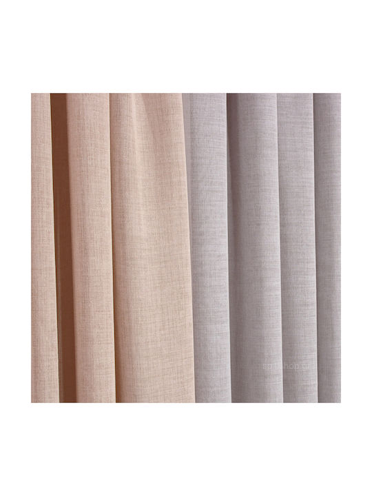 Anna Riska Curtain with Pencil Pleat Des 103 Light Beige 140x270cm