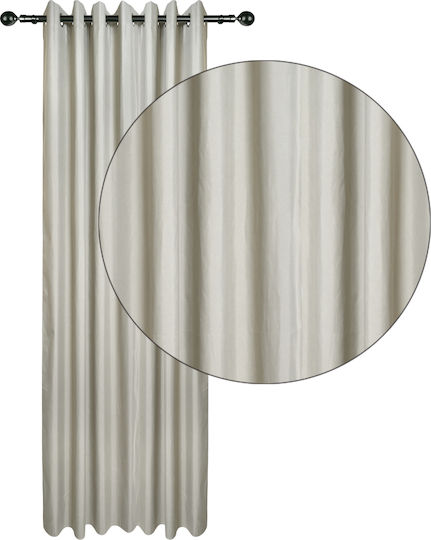 Das Home Curtain with Grommets 2255 Gray 140x270cm