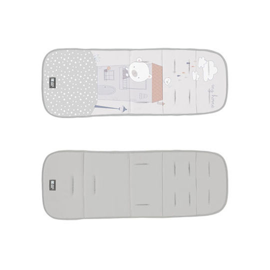Kikka Boo Stroller Seat Liner Double Sided 82x32x1.5cm Gray