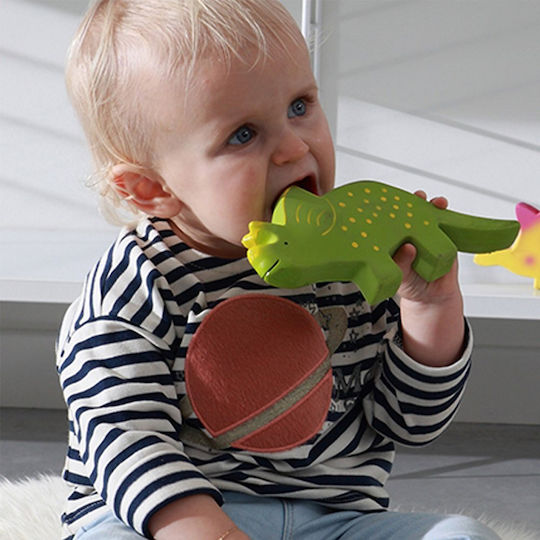 Tikiri Tikiri Triceratops Teething Ring BPA Free Rubber for 18 Months+