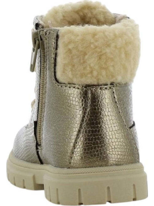 Anatomical Kids Boots with Laces Gold