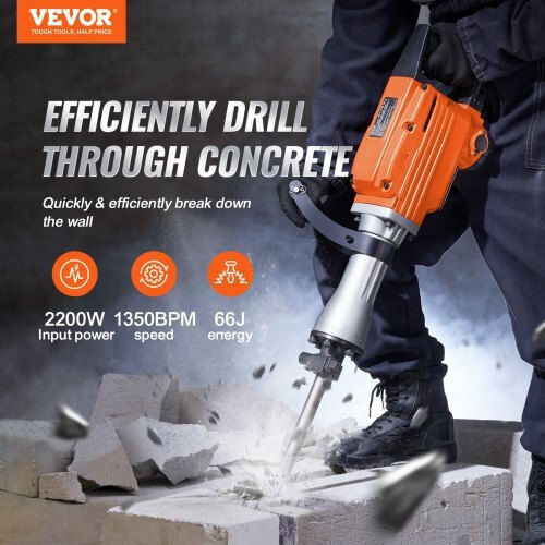 Vevor Impact Demolitionist Electric 2200W with Chuck HEX DXDHYCJZPZNCPZNSBV2
