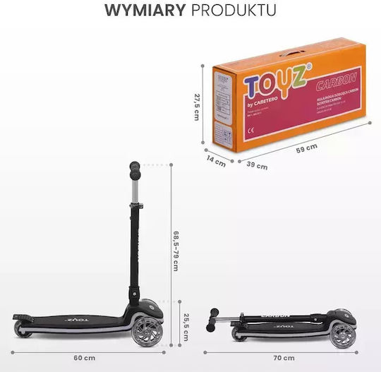 Toyz Kinderroller 3-Rad Schwarz