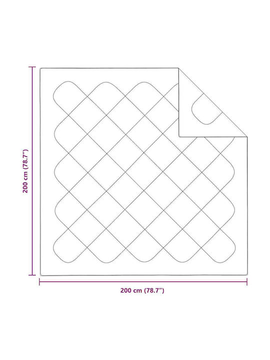 vidaXL Doppeldecke 200x200cm Weiß