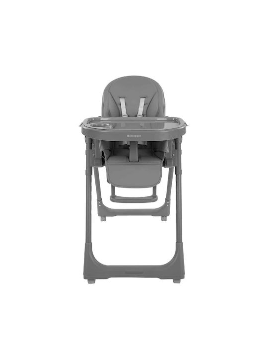 Kikka Boo Pastello 2 Foldable Baby Highchair with Adjustable Height Gray
