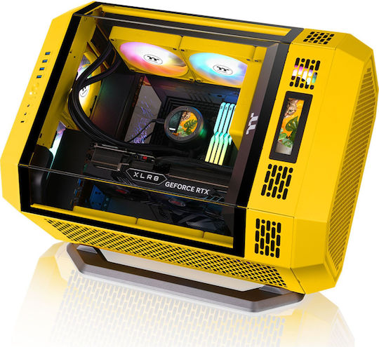 Thermaltake CT120 EX Umkehrklinge Gehäuselüfter (2000rpm / 65,82cfm) mit ARGB Beleuchtung und Verbindung 3-polig / 4-Pin PWM 3 Stück Bumblebee