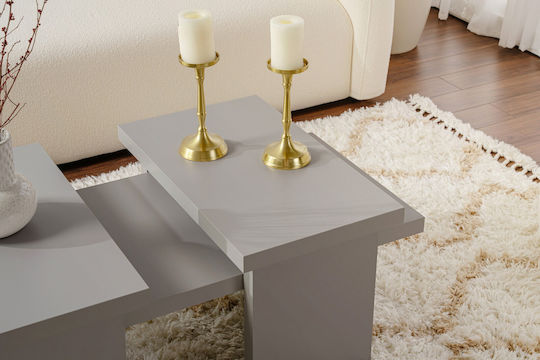 Rectangular Central Coffee Table Sanctuary Wooden Gray W110xD45xH41.5cm