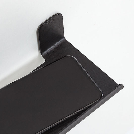 TIGER Wall Mounted Bathroom Shelf Metallic 18x10.1x5cm Black
