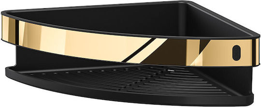 TIGER Corner Wall Mounted Bathroom Shelf Plastic Black