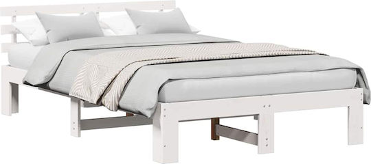 Pat pentru Copii Clasic Semi Dublu Μασίφ ξύλο πεύκου pentru Saltea 120x190cm