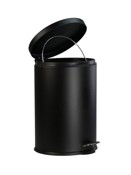 Viosarp Waste Bin Waste Metallic with Pedal Black 30lt 1pcs